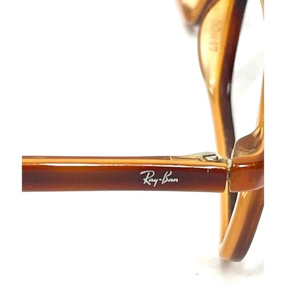RAY BAN Unisex Reading Glasses Case Orange with Brown Frame ONLY RB 5010 HTF - Picture 4 of 9